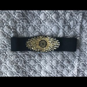 Black and Gold Sequin Belt